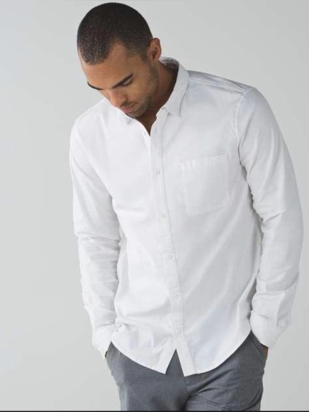 Lululemon Commission Long Sleeve Shirt White Men’s Medium